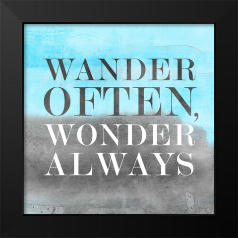 Wander BG II Black Modern Wood Framed Art Print by PI Studio