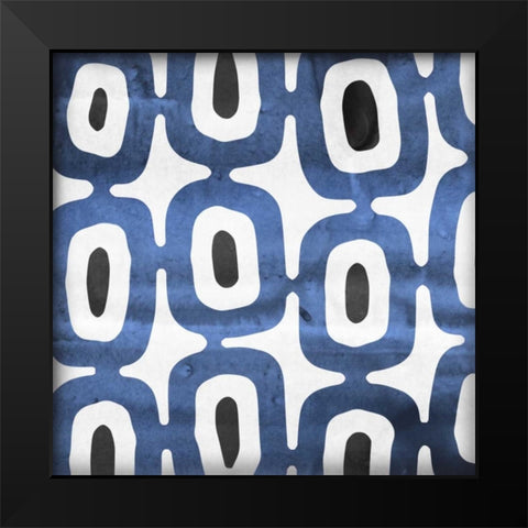 Blue Ease I Black Modern Wood Framed Art Print by PI Studio