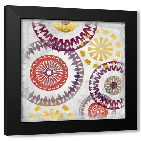 Persimmon I  Black Modern Wood Framed Art Print with Double Matting by PI Studio