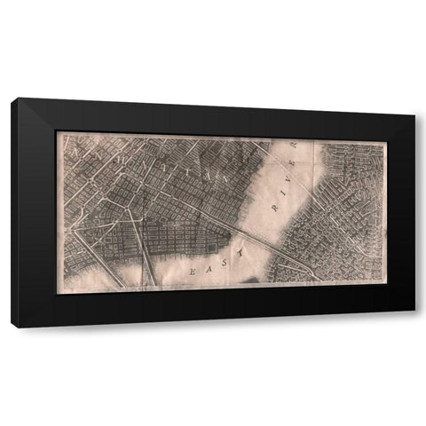 Brooklyn Black Modern Wood Framed Art Print with Double Matting by PI Studio