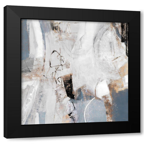 Clear Call I Black Modern Wood Framed Art Print with Double Matting by Piovan, Maurizio
