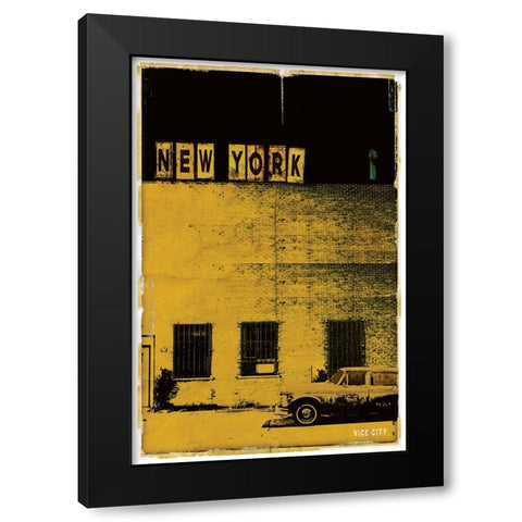Vice City New York Black Modern Wood Framed Art Print by Normand, Pascal