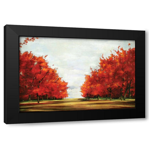 Red Glory Black Modern Wood Framed Art Print by Pearce, Allison