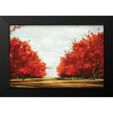 Red Glory Black Modern Wood Framed Art Print by Pearce, Allison