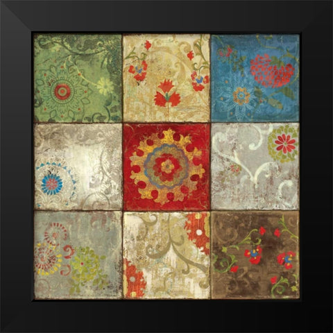 Suzani II Black Modern Wood Framed Art Print by Pearce, Allison