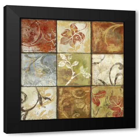 Seasons I Black Modern Wood Framed Art Print with Double Matting by Pearce, Allison