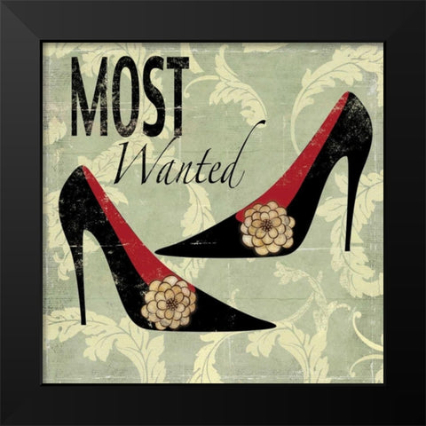 Most Wanted Black Modern Wood Framed Art Print by Pearce, Allison