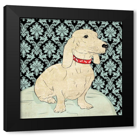 Reggie Black Modern Wood Framed Art Print with Double Matting by Pearce, Allison