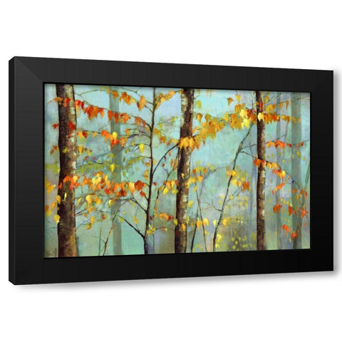 Delicate Branches Black Modern Wood Framed Art Print with Double Matting by Pearce, Allison