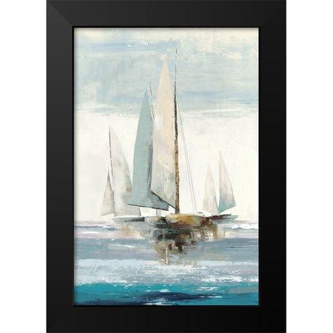 Quiet Boats Black Modern Wood Framed Art Print by Pearce, Allison