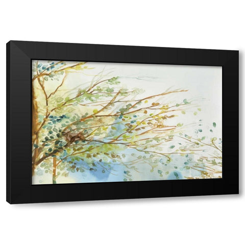 Windblown Black Modern Wood Framed Art Print by Pearce, Allison