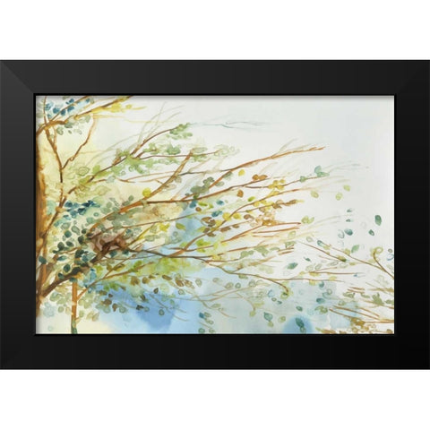 Windblown Black Modern Wood Framed Art Print by Pearce, Allison