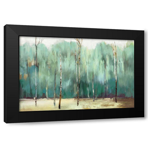 Teal Forest Black Modern Wood Framed Art Print by Pearce, Allison