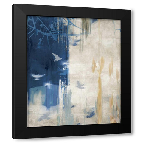 Unquiet Stone I Black Modern Wood Framed Art Print with Double Matting by PI Galerie