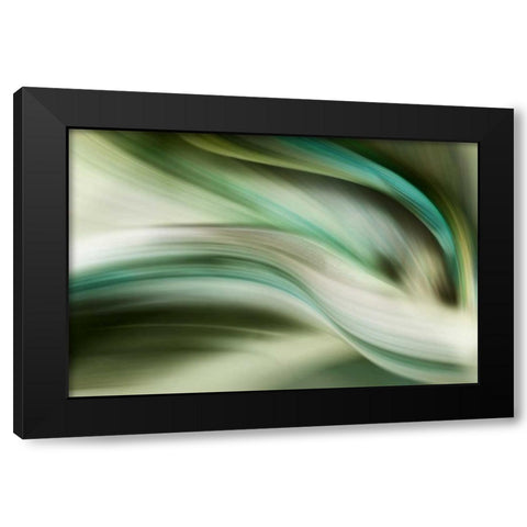 Spring Air Black Modern Wood Framed Art Print by PI Galerie