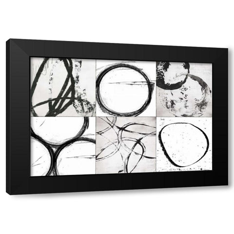 Basic Grey Black Modern Wood Framed Art Print with Double Matting by PI Galerie