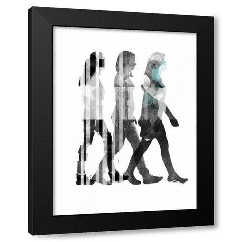 Half a World I Black Modern Wood Framed Art Print by PI Galerie