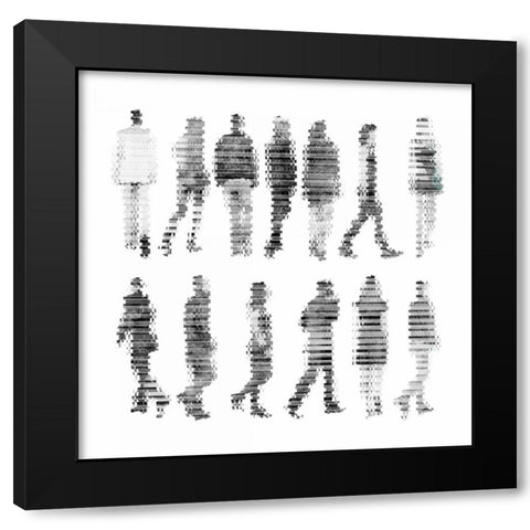 Half a World II Black Modern Wood Framed Art Print with Double Matting by PI Studio