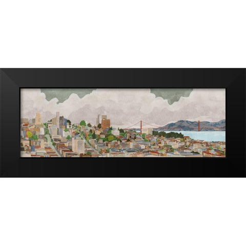 San Francisco Black Modern Wood Framed Art Print by PI Galerie