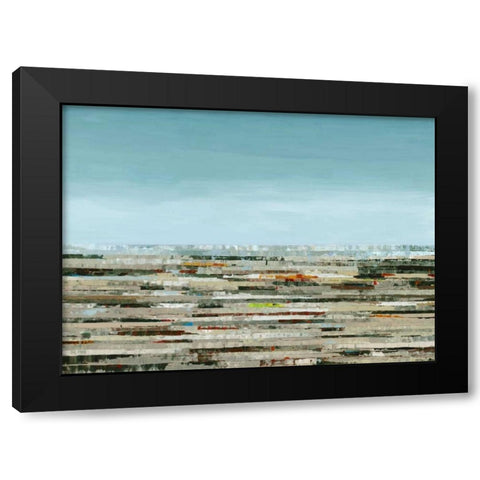 Gradiation Black Modern Wood Framed Art Print by PI Galerie