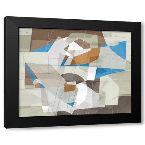 Somatic Beat II Black Modern Wood Framed Art Print with Double Matting by PI Galerie