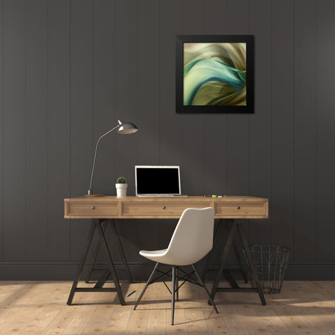 Splice Black Modern Wood Framed Art Print by PI Galerie
