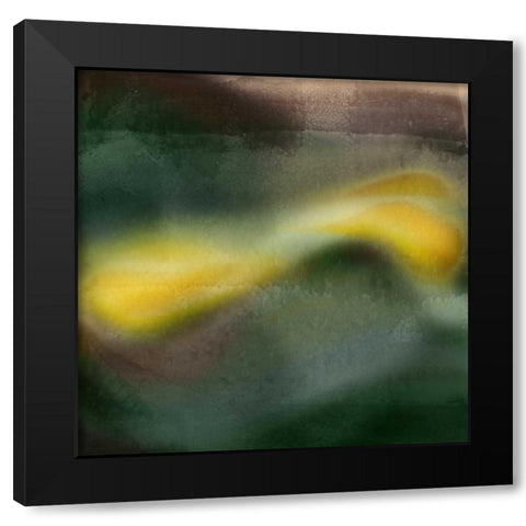 Woosh II Black Modern Wood Framed Art Print with Double Matting by PI Galerie