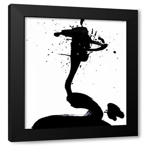 Ink Blot I Black Modern Wood Framed Art Print by PI Galerie