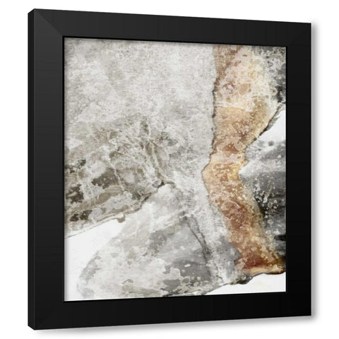 Scattered Rocks II Black Modern Wood Framed Art Print with Double Matting by PI Galerie
