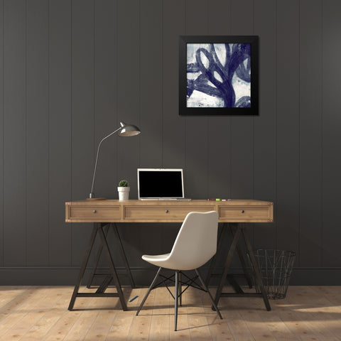 Two Rings Black Modern Wood Framed Art Print by PI Galerie