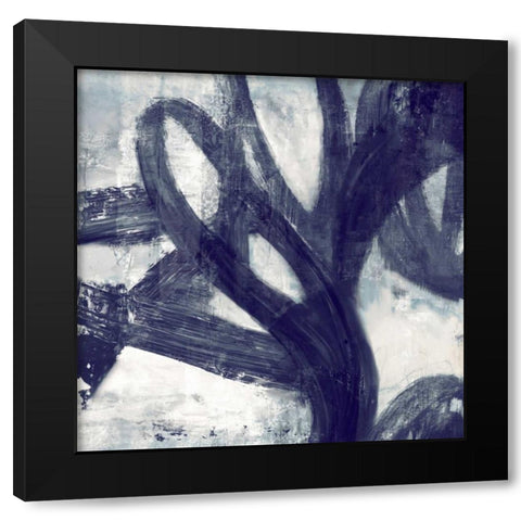 Two Rings Black Modern Wood Framed Art Print with Double Matting by PI Galerie