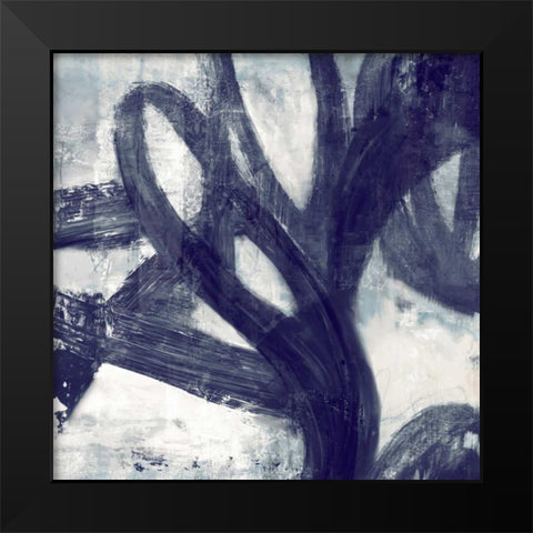 Two Rings Black Modern Wood Framed Art Print by PI Galerie