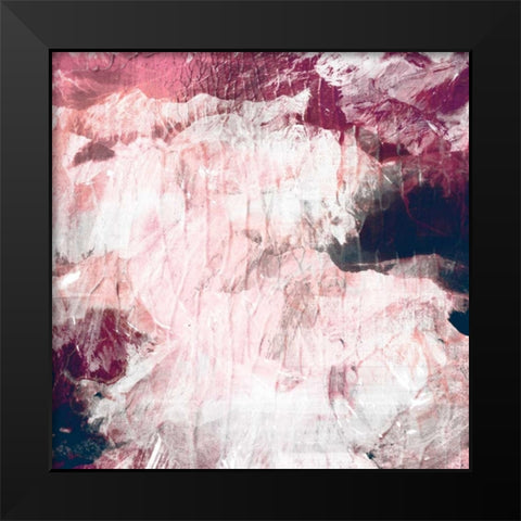 Abstract Roses Black Modern Wood Framed Art Print by PI Galerie
