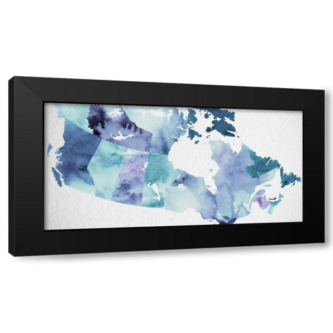 Ikat Black Modern Wood Framed Art Print by PI Galerie