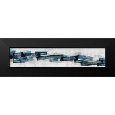 Watercolor Canada Map Black Modern Wood Framed Art Print by PI Galerie