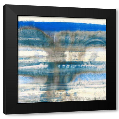 Blue Swim I Black Modern Wood Framed Art Print with Double Matting by PI Galerie