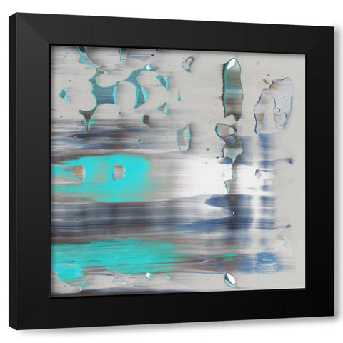 Blue Swim II Black Modern Wood Framed Art Print with Double Matting by PI Galerie