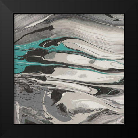 Marble Dust II Black Modern Wood Framed Art Print by PI Gallery