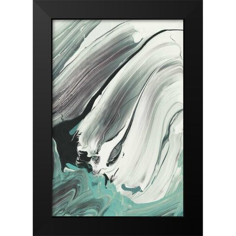 Marble Dust III Black Modern Wood Framed Art Print by PI Galerie
