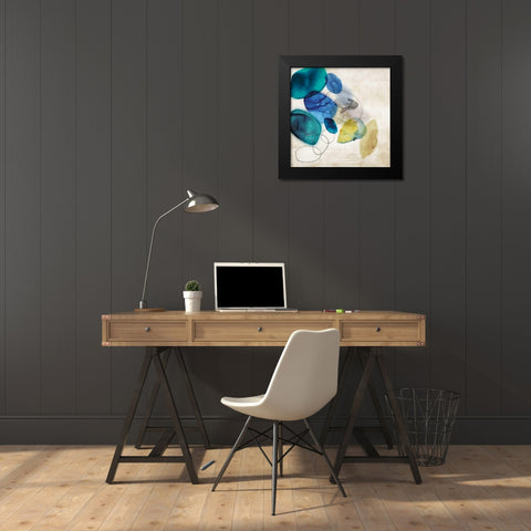 Breezy  Black Modern Wood Framed Art Print by PI Galerie