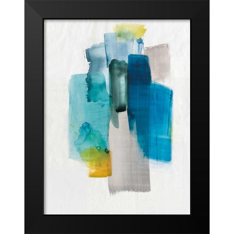 Paper Magic Black Modern Wood Framed Art Print by PI Galerie