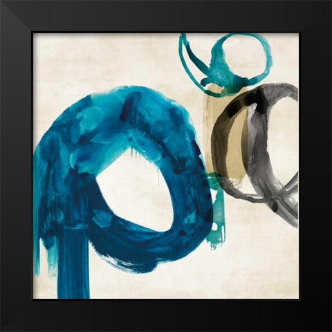 Blue Ring I  Black Modern Wood Framed Art Print by PI Galerie