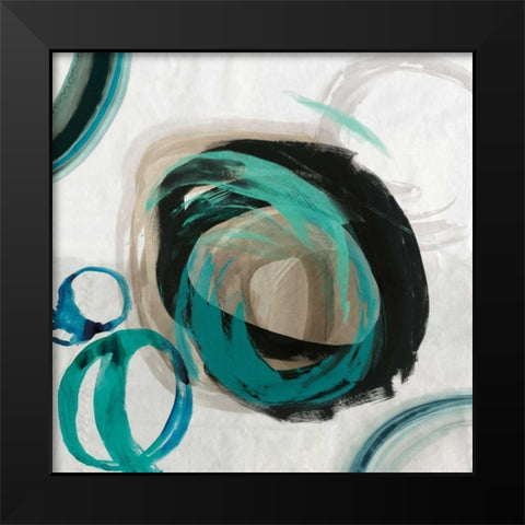 Play II Black Modern Wood Framed Art Print by PI Galerie