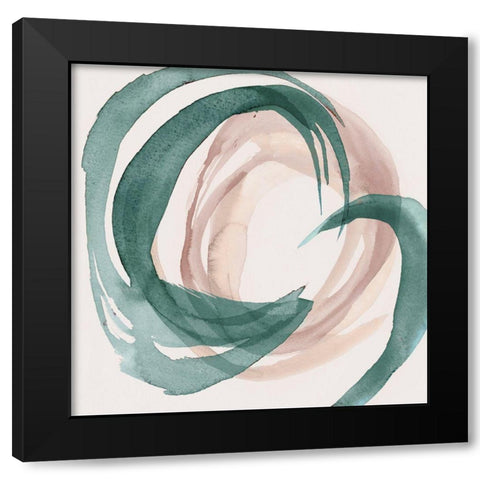 Overture I  Black Modern Wood Framed Art Print with Double Matting by PI Studio