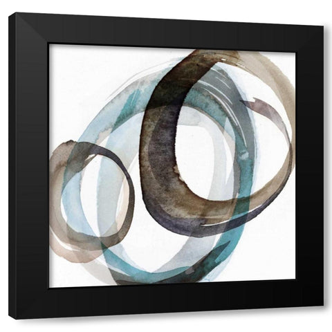 Overture II Black Modern Wood Framed Art Print with Double Matting by PI Galerie