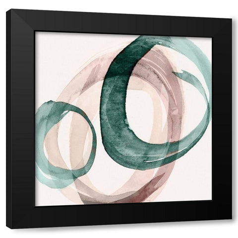 Overture II  Black Modern Wood Framed Art Print with Double Matting by PI Studio