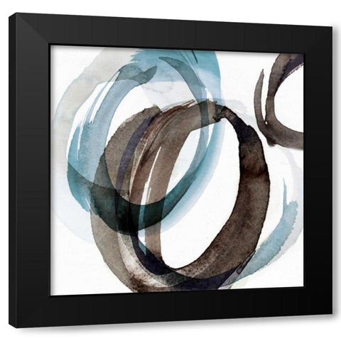 Overture III Black Modern Wood Framed Art Print with Double Matting by PI Galerie