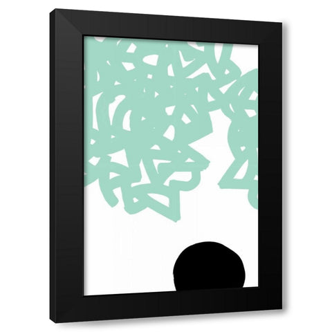 Gesture II Black Modern Wood Framed Art Print with Double Matting by PI Galerie