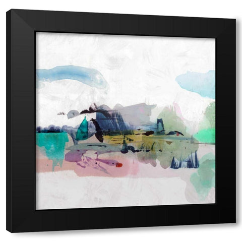 Palette Landscape I Black Modern Wood Framed Art Print with Double Matting by PI Galerie