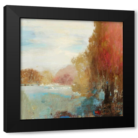 Underfoot Black Modern Wood Framed Art Print with Double Matting by PI Galerie